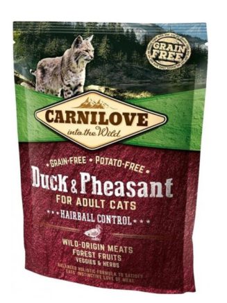 carnilove duck pheasant hairball control для кошек с уткой и фазаном 400 г