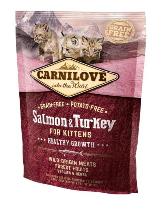carnilove salmon turkey kitten для котят c лососем и индейкой 400 г