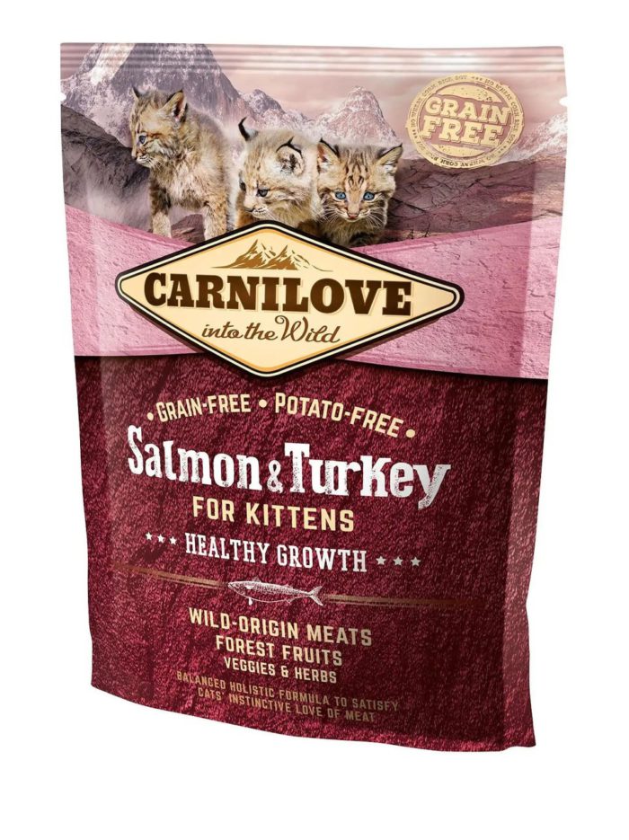 carnilove salmon turkey kitten для котят c лососем и индейкой 400 г