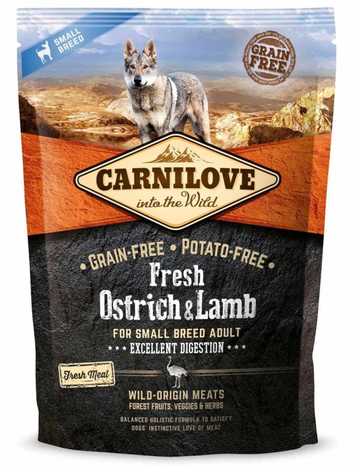 carnilove small breed ostrich lamb для собак с ягненком 1.5 кг