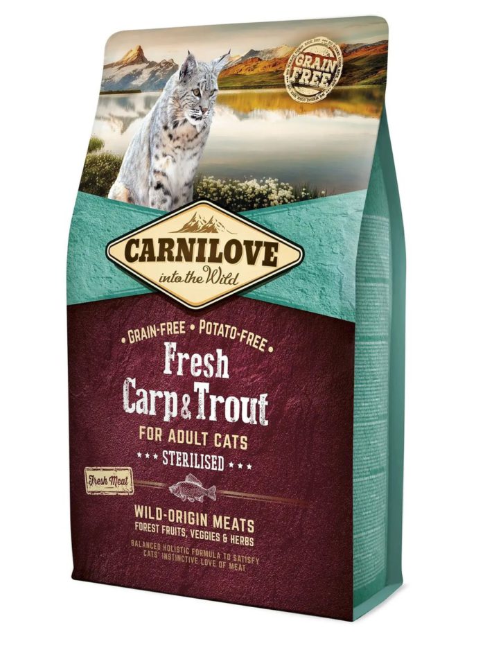 carnilove carp trout sterilised для стерилизованных кошек с карпом и форелью 2 кг