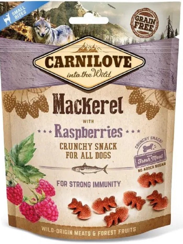 Лакомство для собак carnilove mackerel with raspberries 200 г (для иммунитета)