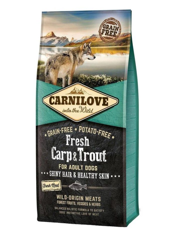 carnilove fresh adult carp trout для собак с карпом и форелью 12 кг
