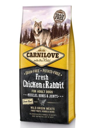 carnilove chicken rabbit для собак с курицей и кроликом 12 кг