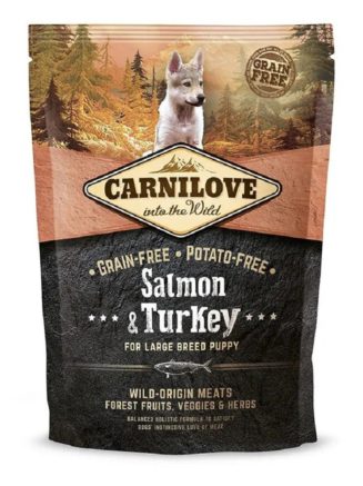 carnilove puppy large breed salmon turkey для щенков с лососем 1.5 кг
