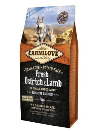 carnilove small breed ostrich lamb для собак с ягненком 6 кг