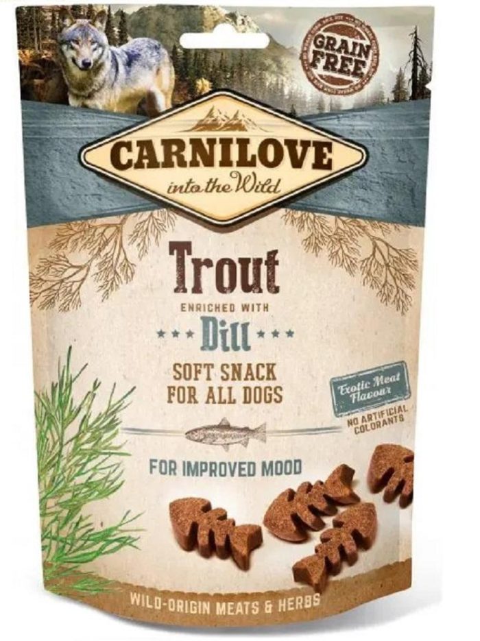 Лакомство для собак carnilove trout with dill 200 г (рыба)