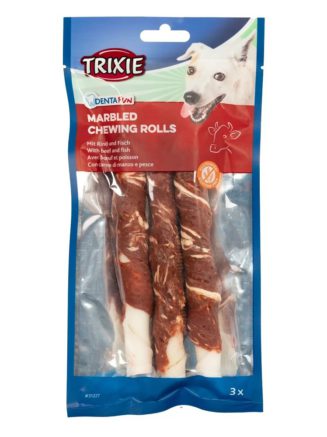 Лакомство для собак trixie Палочка для чистки зубов denta fun 17 см, 140 г / 3 шт. (говядина)