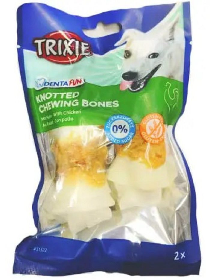 Лакомство для собак trixie Кость для чистки зубов denta fun 11 см, 70 г / 2 шт. (курица)