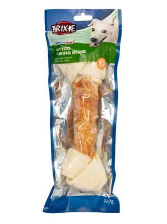 Лакомство для собак trixie Кость для чистки зубов с курицей denta fun 25 см 220 г