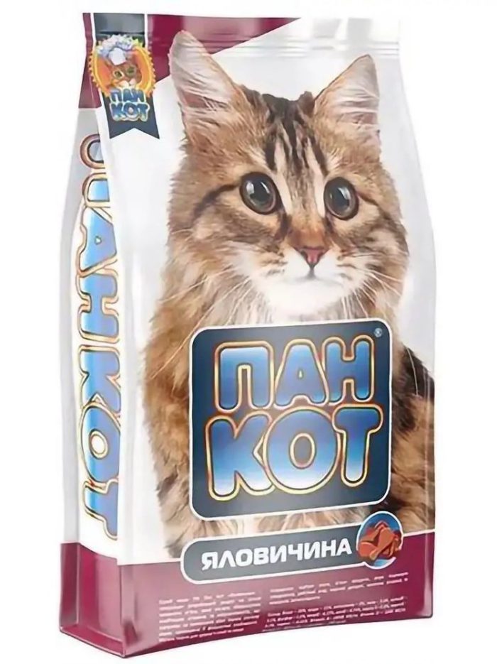 Пан Кот для кошек с говядиной 10 кг