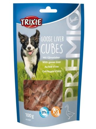 Лакомство для собак trixie premio goose liver cubes 100 г (гусиная печень)