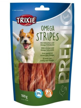 Лакомство для собак trixie premio omega stripes 100 г (курица)