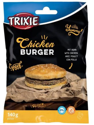 Лакомство для собак trixie chicken burger 9 см, 140 г (курица)