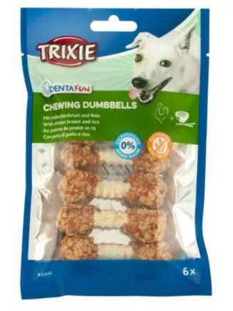 Лакомство для собак trixie Кость для чистки зубов denta fun 96 г / 6 шт. (курица)