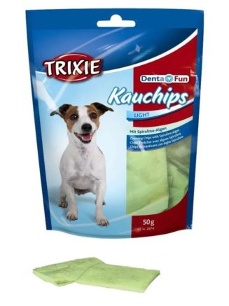 Лакомство для собак trixie Пластинки для чистки зубов со спирулиной denta fun 50 г