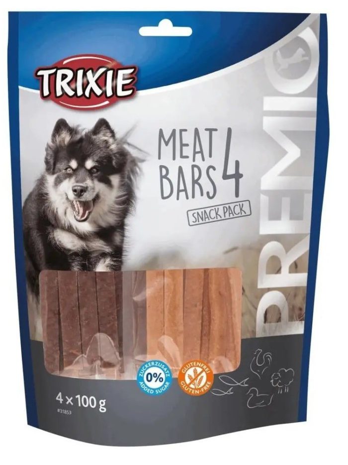 Лакомство для собак tixie premio 4 meat bars 4 x 100 г (курица, утка, баранина, лосось)