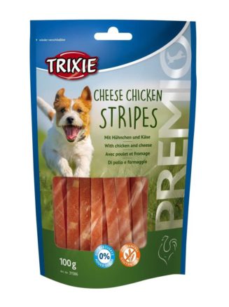 Лакомство для собак trixie premio chicken cheese stripes 100 г (курица и сыр)