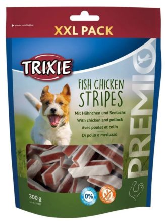 Лакомство для собак trixie premio chicken and pollock stripes 300 г (курица и рыба)