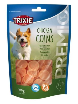 Лакомство для собак trixie premio chicken coins 100 г (курица)