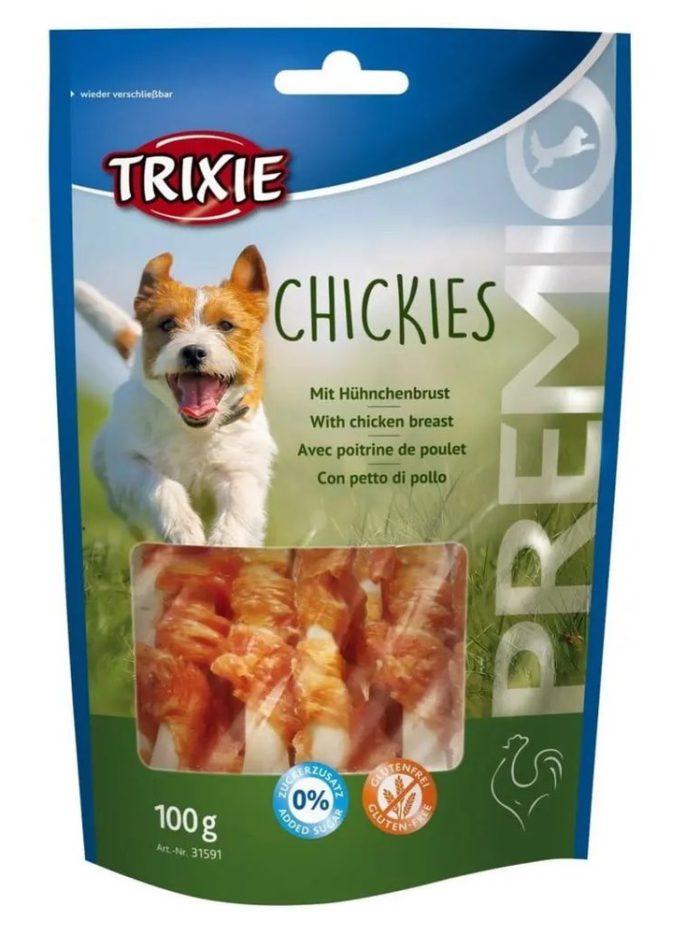 Лакомство для собак trixie premio chickies 100 г (курица)
