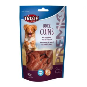 Лакомство для собак trixie premio chicken duck coins 80 г (утка)