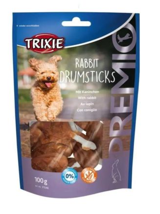Лакомство для собак trixie premio rabbit drumsticks 100 г (кролик)