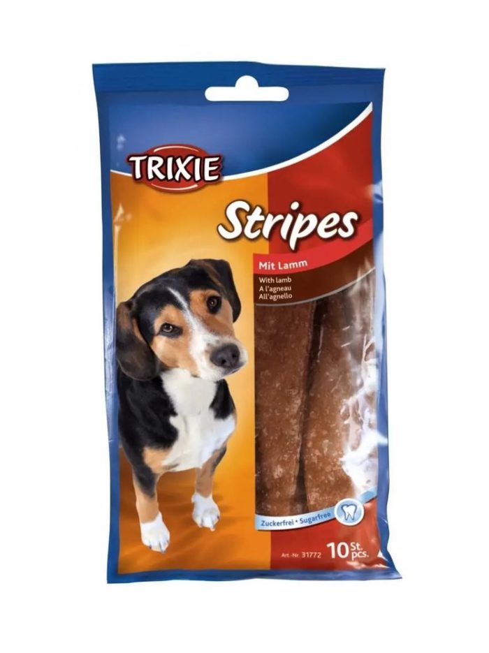 Лакомство для собак trixie stripes 100 г (ягненок)