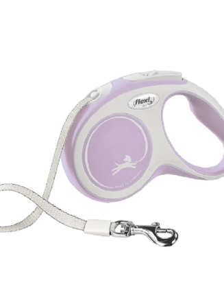 Поводок рулетка flexi new comfort s, для собак до 15 кг, лента 5 м, фиолетовый